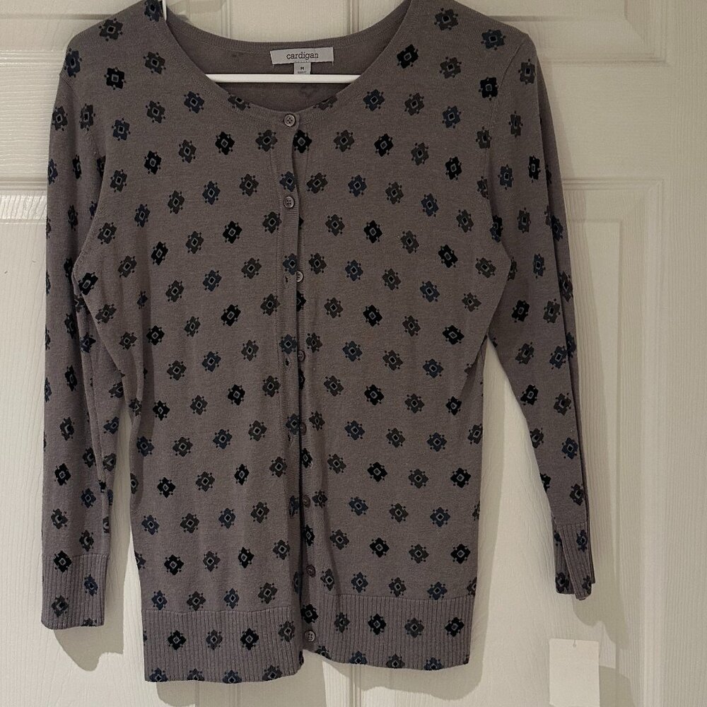 Nordstrom Rack Cardigan Gray Pattern